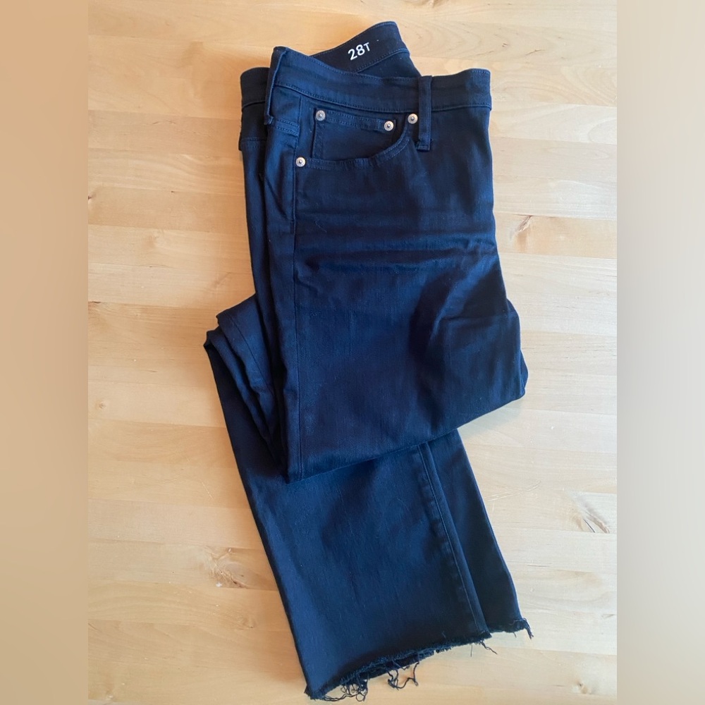 J. Crew Black Kick Crop Jeans